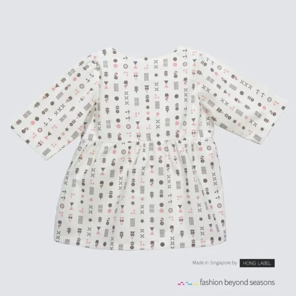 Girl white top dress kimono style shirt